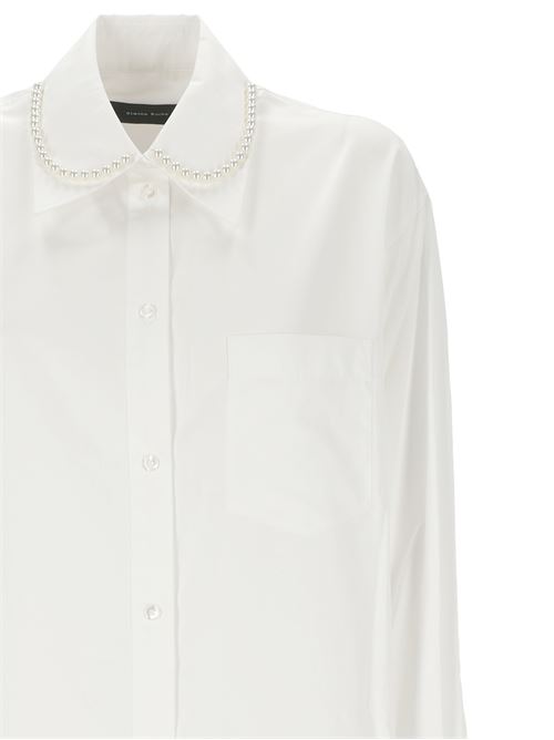 White cotton poplin shirt SIMONE ROCHA | 5272B1025WHITE/PEARL